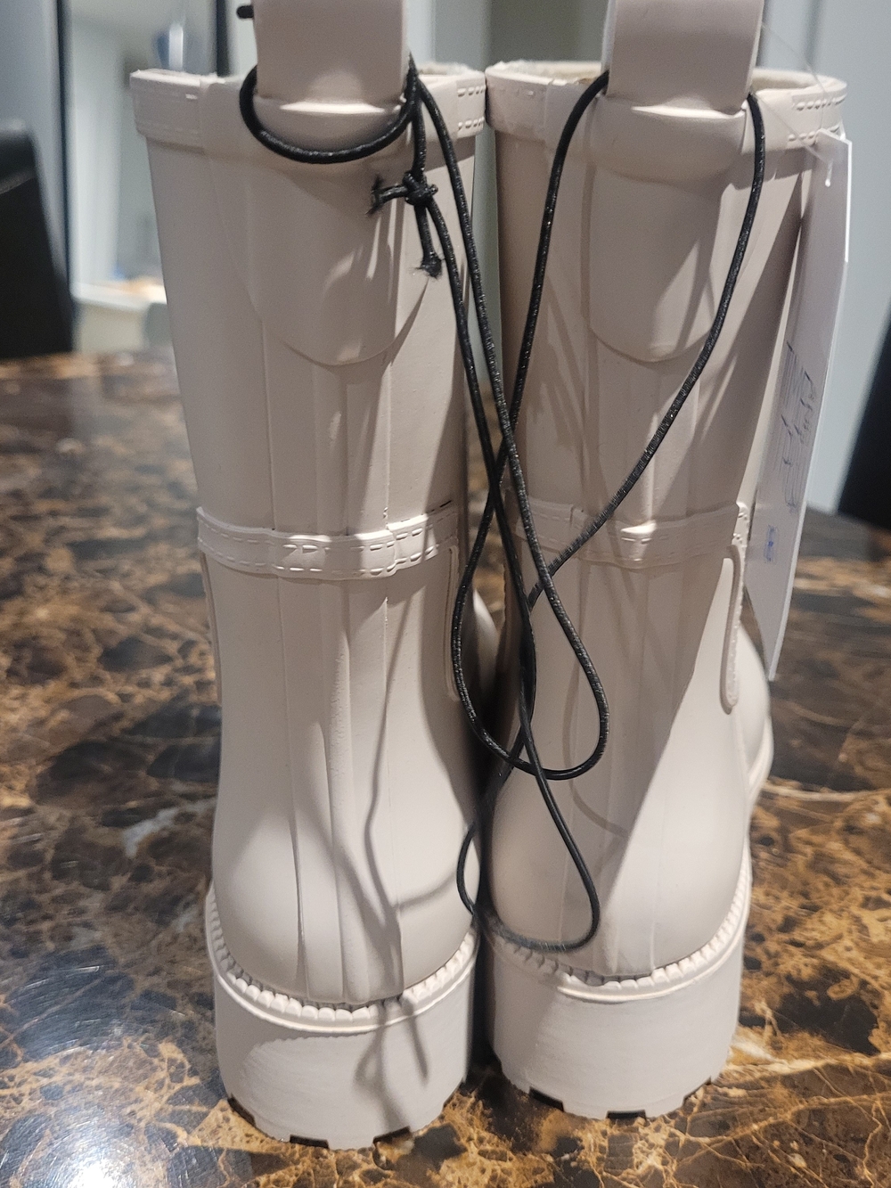 Time and Tru Rain Boots Women’s Size 8 Cream Beige Waterproof NWT - Picture 6 of 6